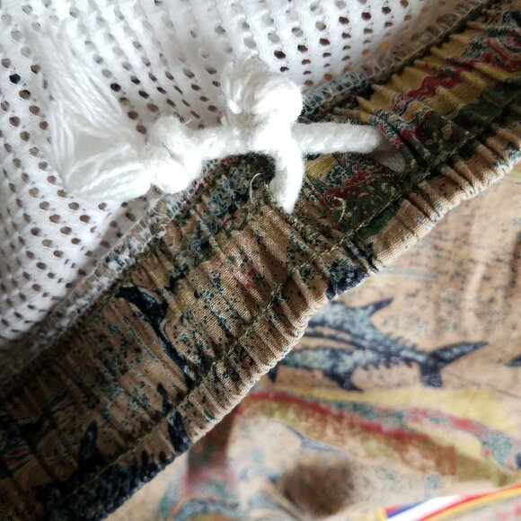 Vintage Kahala Swim Trunks Shorts Adult XL Hawaiian Fish Brief Lined Beach Tan - Picture 11 of 14